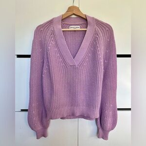 Apiece Apart Lilac Sweater with Bell Sleeves
